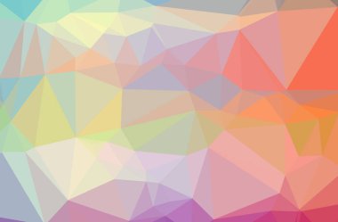 Soyut düşük poli kırmızı, sarı ve mavi yatay arka plan resmi