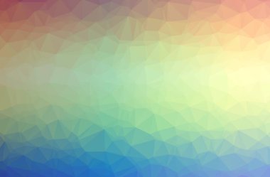 Soyut düşük poli mavi, turuncu ve yeşil yatay arka plan resmi