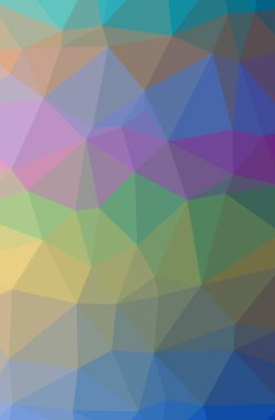 Soyut düşük poli mavi, yeşil, sarı ve kırmızı dikey arka plan resmi