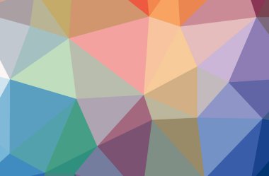 Soyut düşük poli mavi, sarı ve mor yatay arka plan resmi