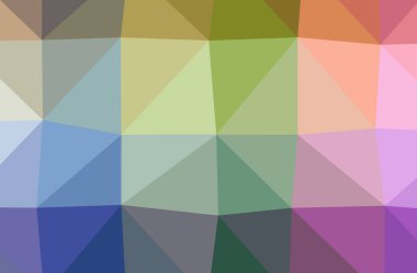 Soyut düşük poli kırmızı, mavi, yeşil ve sarı yatay arka plan resmi