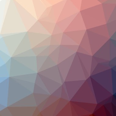 Soyut düşük poli kırmızı, kahverengi ve mor kare arka plan resmi