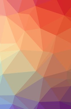 İllüstrasyon soyut düşük poli turuncu, kırmızı ve mor dikey arka plan