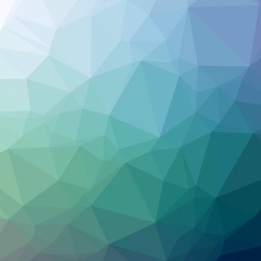 Soyut düşük poli mavi ve yeşil kare arka plan resmi