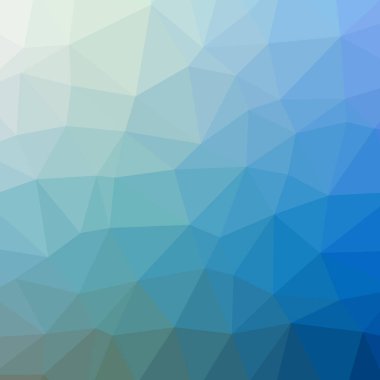 Soyut düşük poli mavi ve yeşil kare arka plan resmi