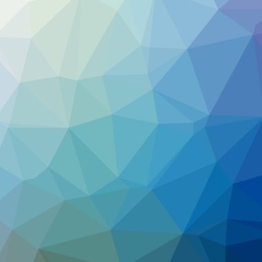 Soyut düşük poli mavi ve yeşil kare arka plan resmi