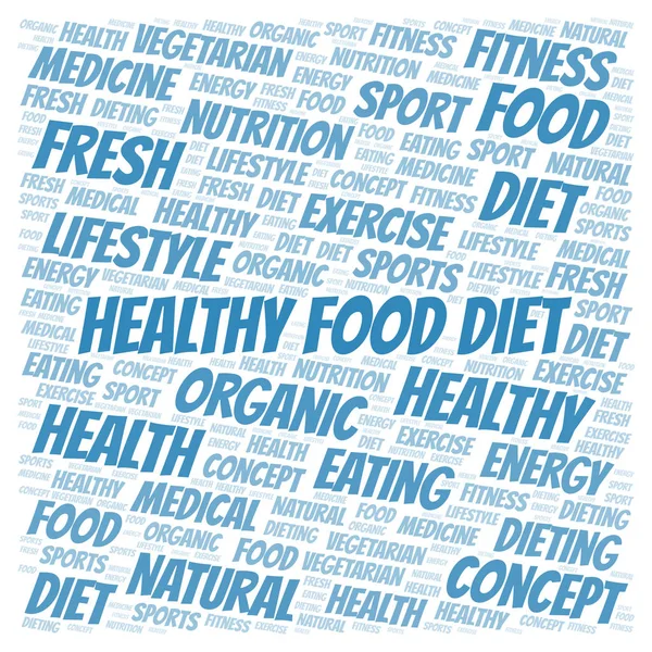 Nube Palabras Healthy Food Dietv Wordcloud Hecho Solo Con Texto —  Fotos de Stock
