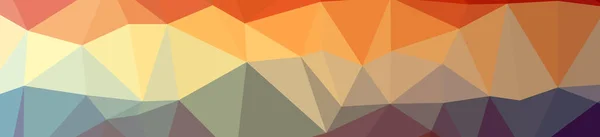 Illustration of abstract low poly red, orange, green and blue banner background