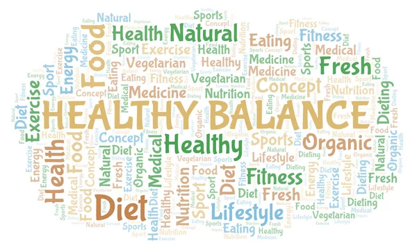 Healthy Balance Word Cloud Wordcloud Made Text Only — Stock Photo, Image