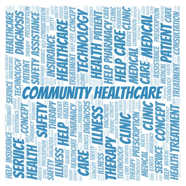 Community Healthcare word cloud. Wordcloud made with text only.