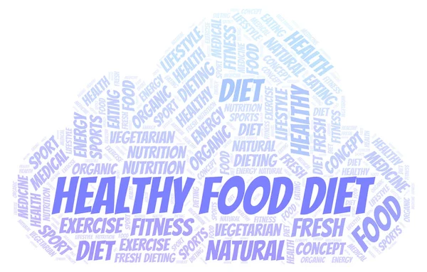 Nube Palabras Healthy Food Dietv Wordcloud Hecho Solo Con Texto —  Fotos de Stock