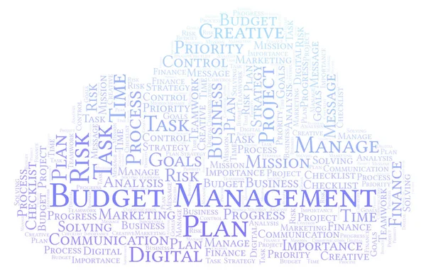 Budget Management Nuage Mots Fait Avec Texte Seulement — Photo