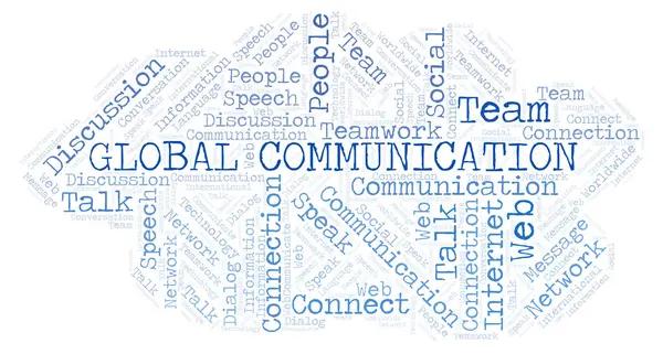 Global Kommunikation Word Cloud Wordcloud Gjorda Med Endast Text — Stockfoto