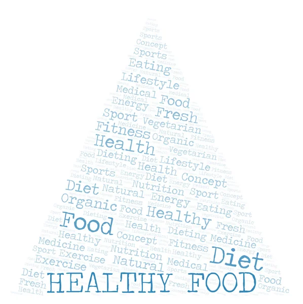 Gesunde Ernährung Wortwolke Wordcloud Nur Mit Text Erstellt — Stockfoto