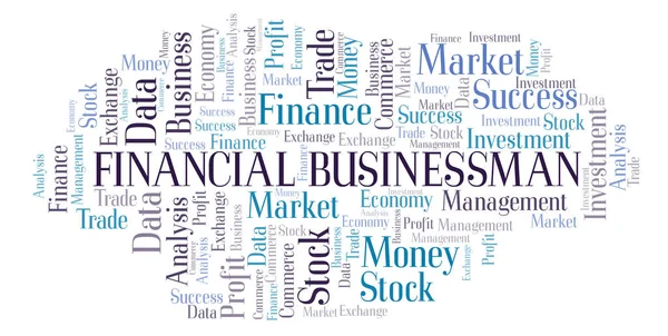 Financial Businessman Word Cloud Wordcloud Made Text Only — Stock Photo, Image