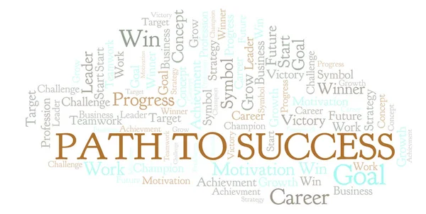 Path Success Word Cloud Wordcloud Made Text Only — Stock Photo, Image