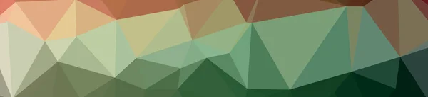 Illustration of abstract low poly green and brown banner background