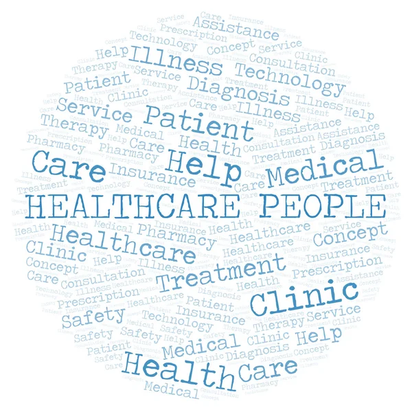 Opieki Zdrowotnej Ludzi Słowo Cloud Projekt Wykonany Tylko Tekst — Zdjęcie stockowe