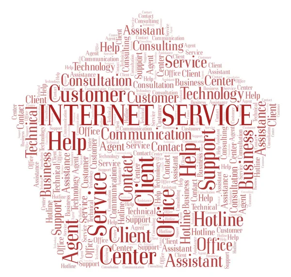 Internet Service Word Cloud Wordcloud Made Text Only — Stock Photo, Image