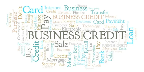 Business Nuvem Palavra Crédito Wordcloud Feito Apenas Com Texto — Fotografia de Stock
