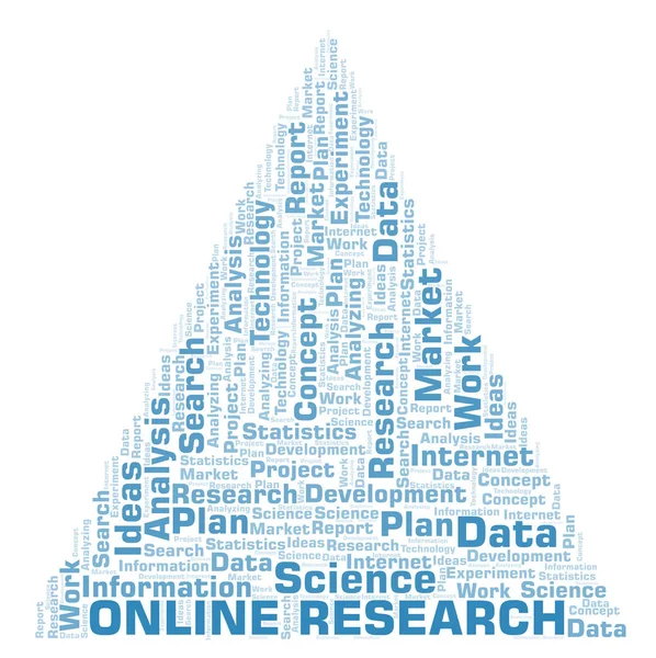 Online Research word cloud. Wordcloud made with text only.