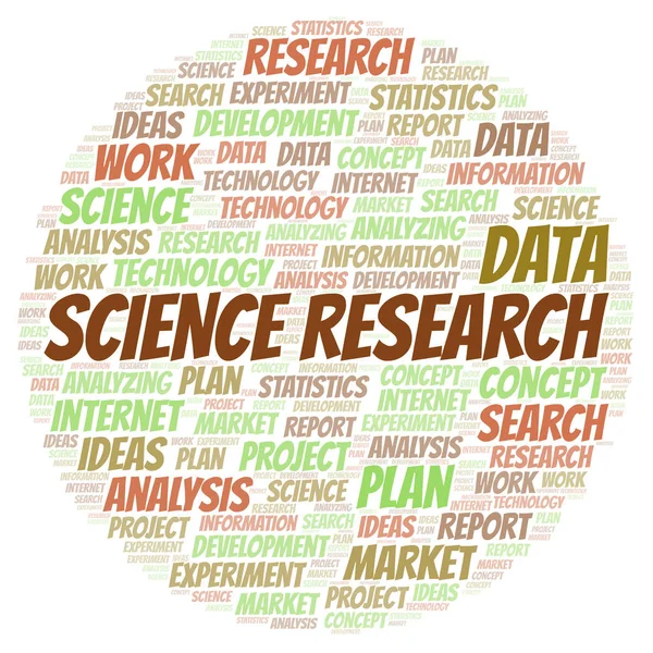 Science Research Word Cloud Wordcloud Made Text Only — Stock Photo, Image