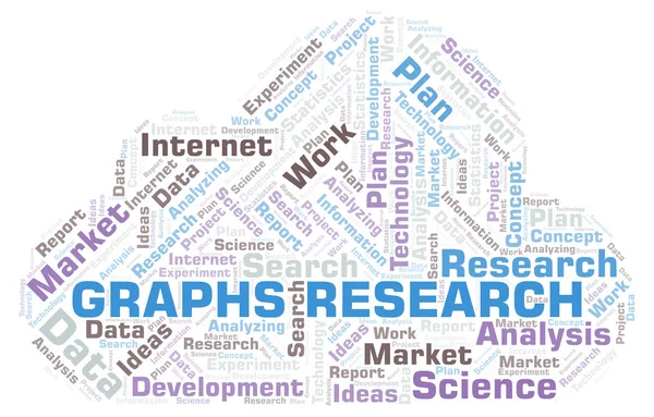 Grafikonok Kutatási Szó Felhő Wordcloud Készült Csak Szöveg — Stock Fotó