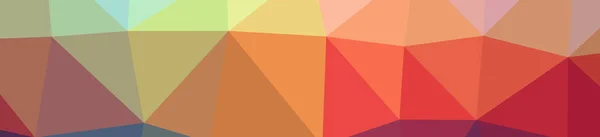 Illustration Abstract Low Poly Orange Green Yellow Red Banner Background — Stock Photo, Image