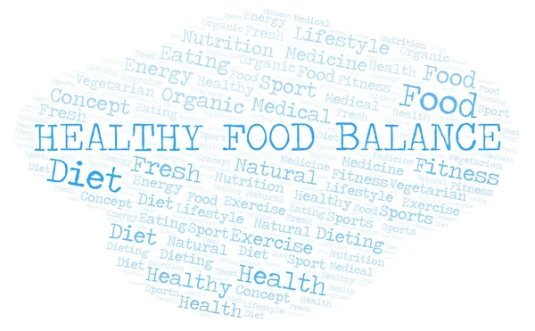 Healthy Food Balance Word Cloud Wordcloud Made Text Only — Stock Photo, Image