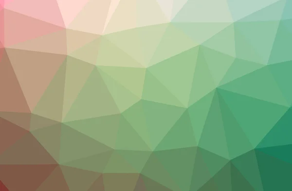 Illustration Abstract Low Poly Green Brown Horizontal Background — Stock Photo, Image