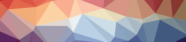 Illustration of abstract low poly orange, red, yellow and blue banner background