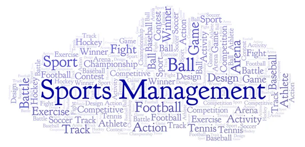 Sportmanagement Wortwolke Nur Mit Text Gemacht — Stockfoto