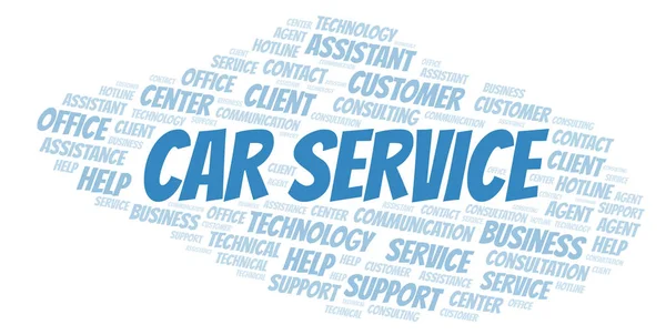 Auto Service Wort Wolke Wordcloud Nur Mit Text Erstellt — Stockfoto