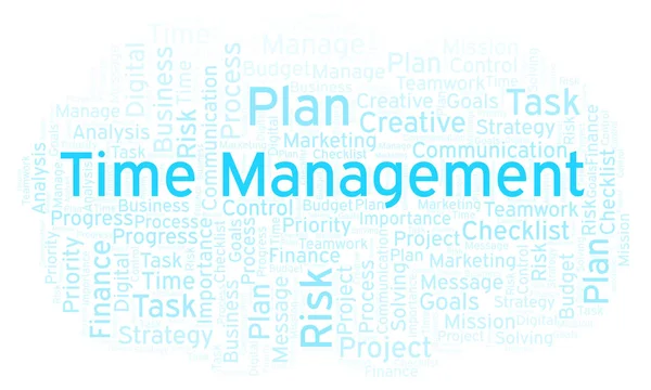 Time Management word cloud, made with text only