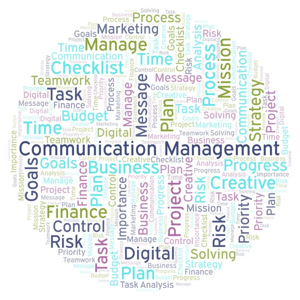 Communication Management word cloud, made with text only