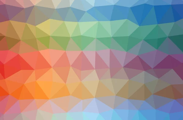 Illustration Abstract Low Poly Blue Orange Red Horizontal Background — Stock Photo, Image