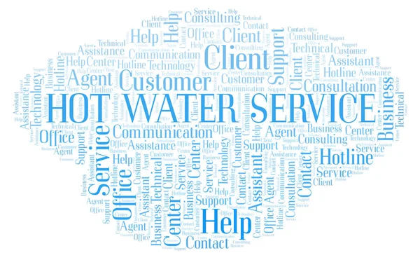 Hot Water Service Nuage Mots Wordcloud Fait Avec Texte Seulement — Photo