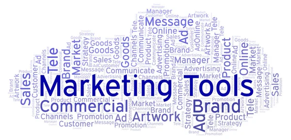 Word cloud with text Marketing Tools. Wordcloud made with text only.