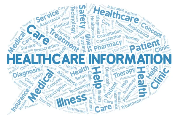 Healthcare Information Word Cloud Wordcloud Made Text Only — Stock Photo, Image