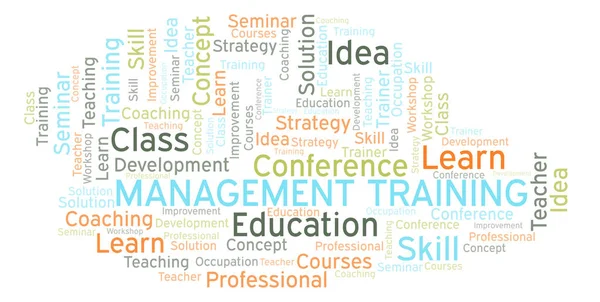 Management Training Word Cloud Wordcloud Gemaakt Met Alleen Tekst — Stockfoto