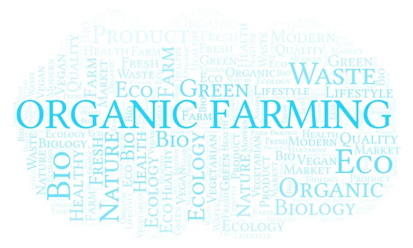 Organic Farming Word Cloud Wordcloud Made Text Only — Stock Photo, Image