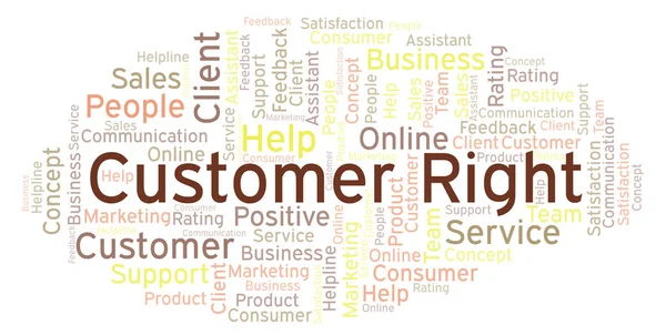 Customer Right Word Cloud Made Text Only — Stock Photo, Image