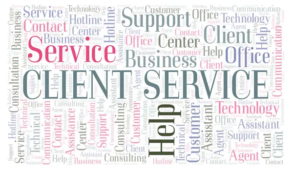 Nube Palabras Servicio Cliente Wordcloud Hecho Solo Con Texto —  Fotos de Stock