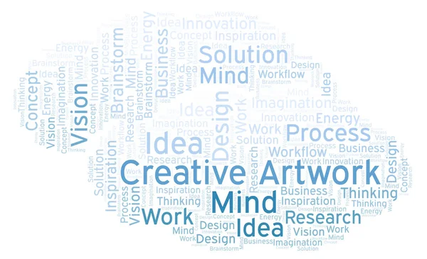 Creative Artwork Word Cloud Made Text Only — Stock Photo, Image