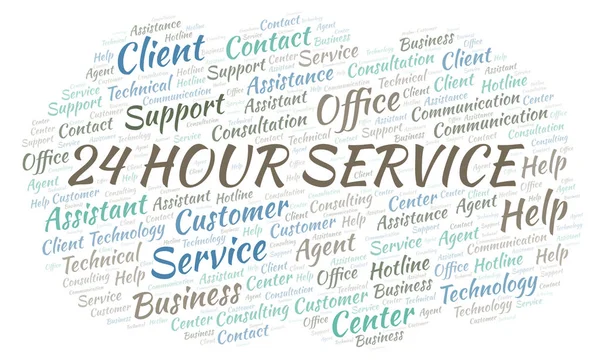 Hour Service Word Cloud Wordcloud Made Text Only — Stock Photo, Image