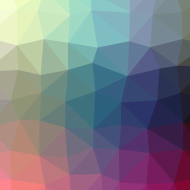 Soyut düşük poli mavi, yeşil ve mor kare arka plan resmi