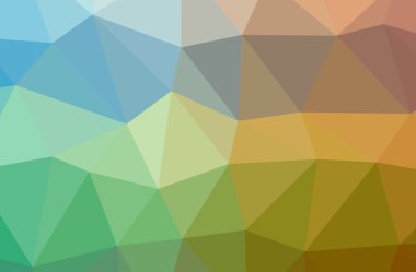 İllüstrasyon soyut düşük poli turuncu, mavi ve sarı yatay arka plan