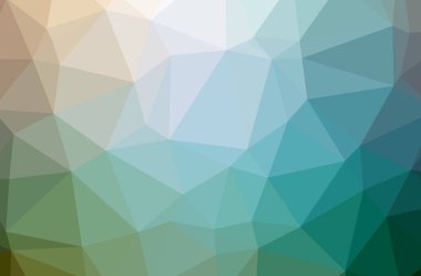 Soyut düşük poli mavi, kahverengi ve yeşil yatay arka plan resmi