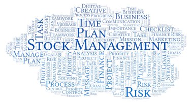 Yalnızca metin ile yapılan stok yönetimi kelime bulutu