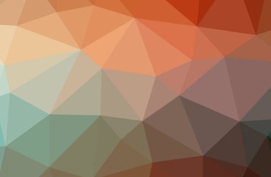 İllüstrasyon soyut düşük poli turuncu, sarı ve kırmızı yatay arka plan